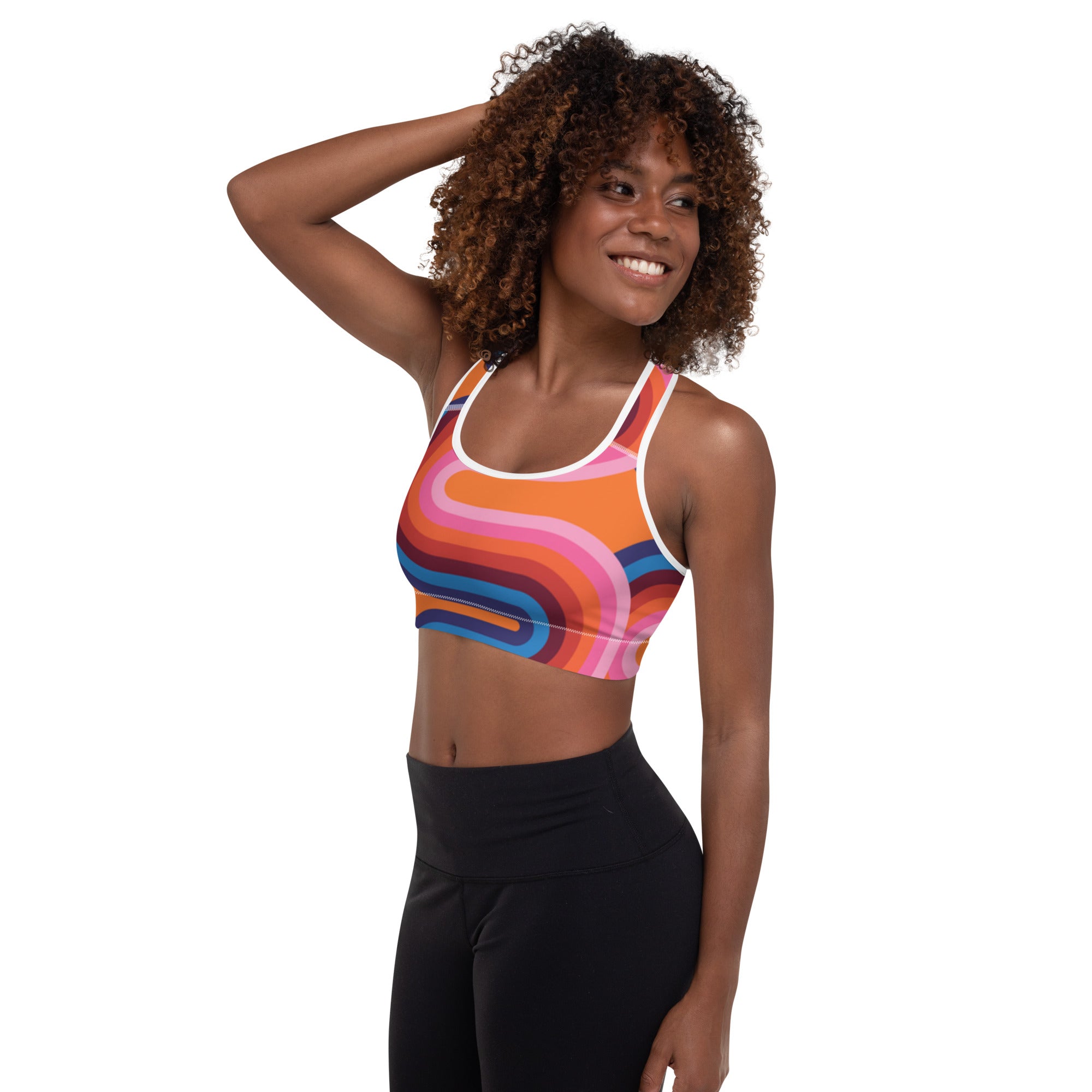 Lady Gym Monster Padded Sports Bra-Abstract