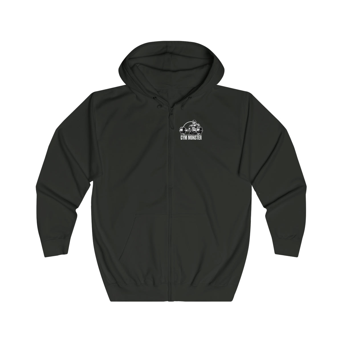 GYM MONSTER Men's Full Zip Hoodie