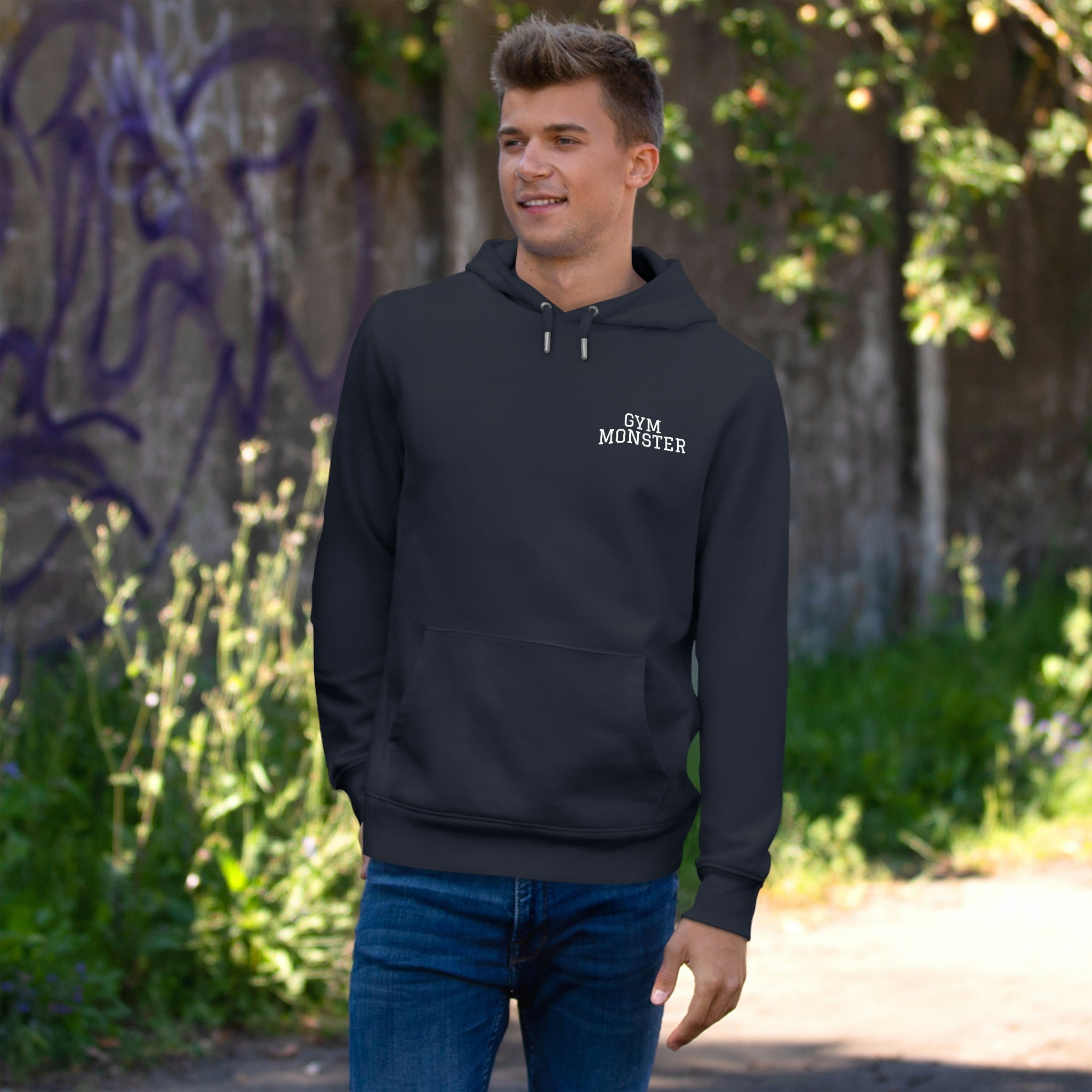 GYM MONSTER Big Crescent Logo Hoodie