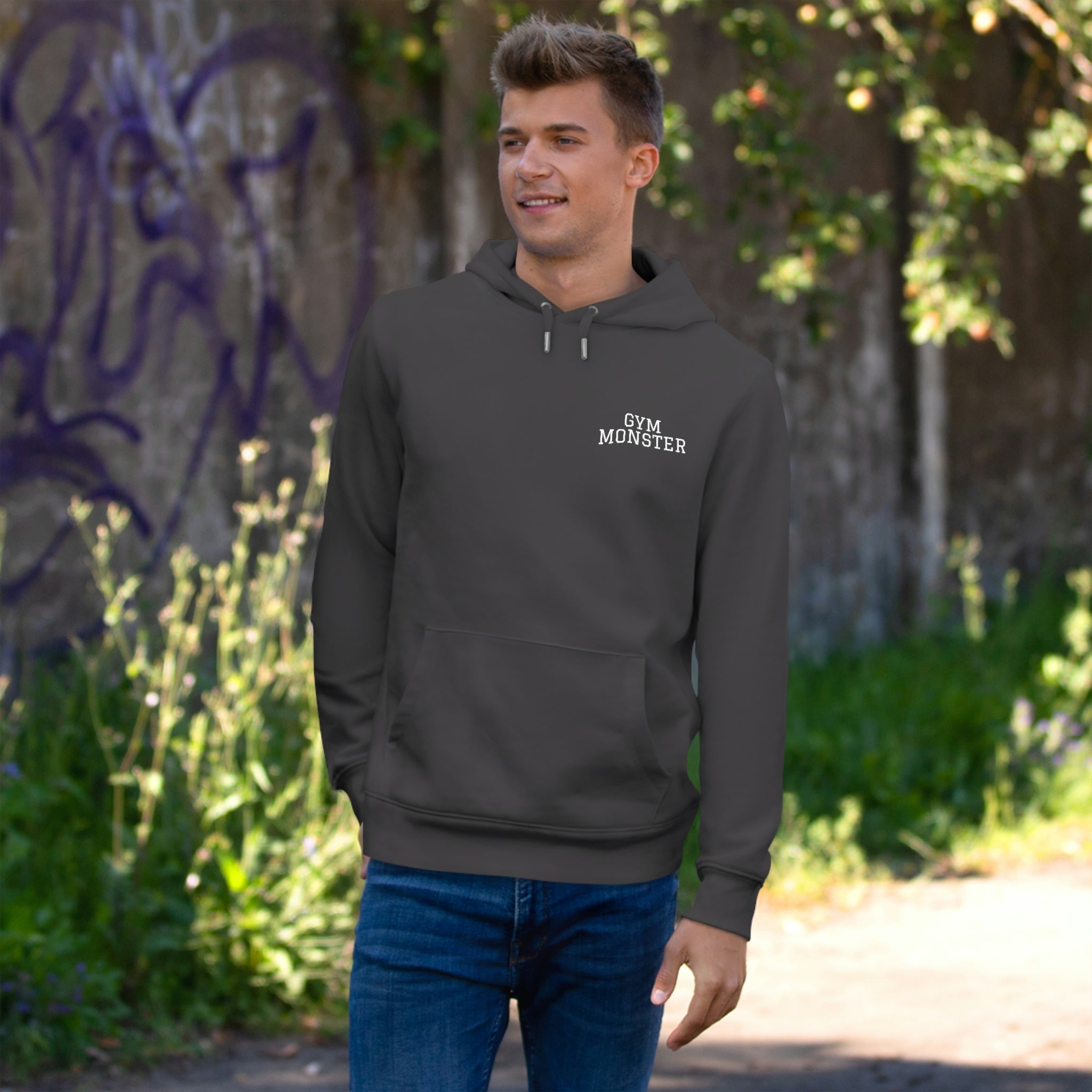 GYM MONSTER Big Crescent Logo Hoodie