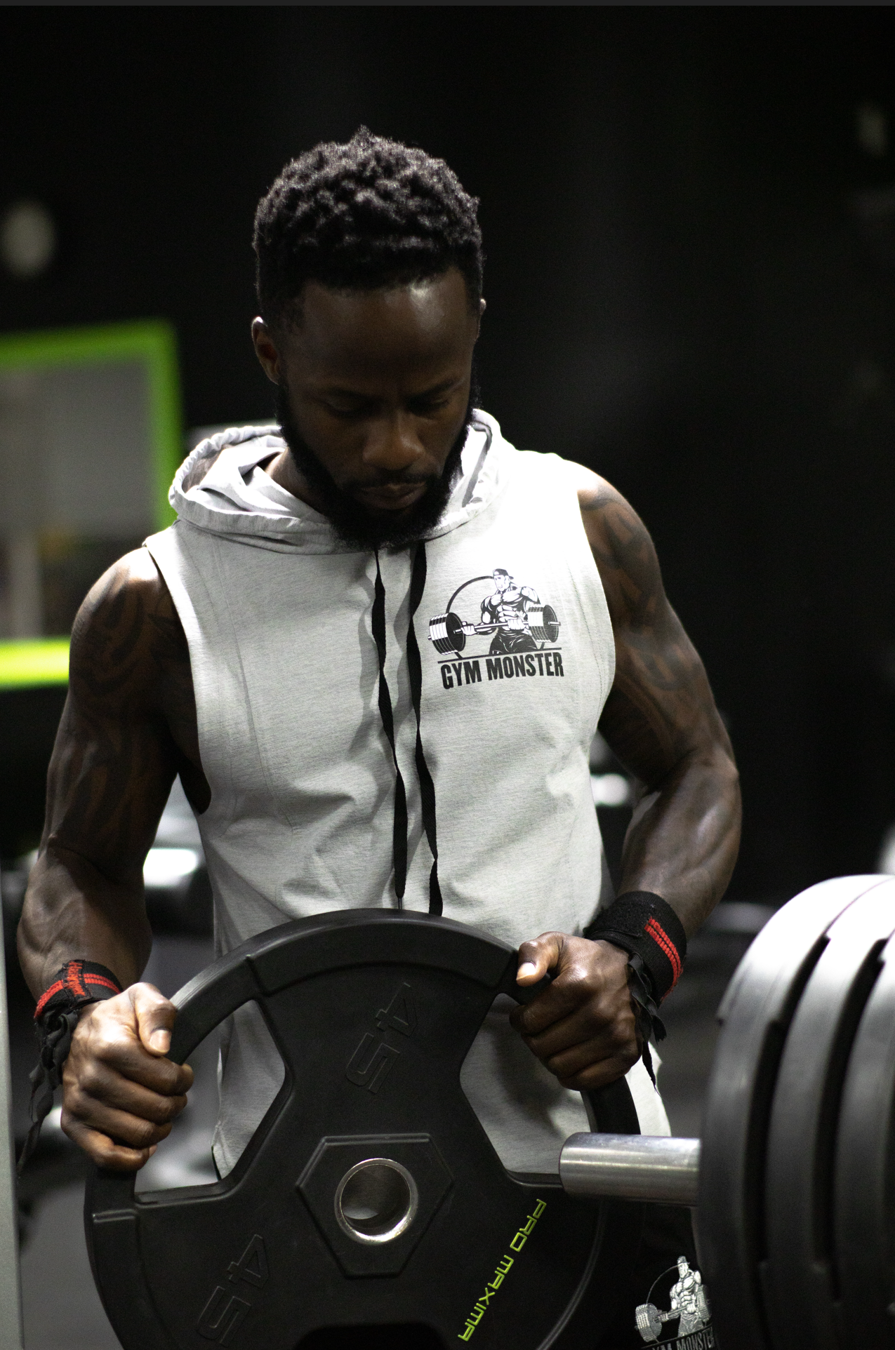 GYM MONSTER Men's Sleeveless Dry-Fit Hoodie