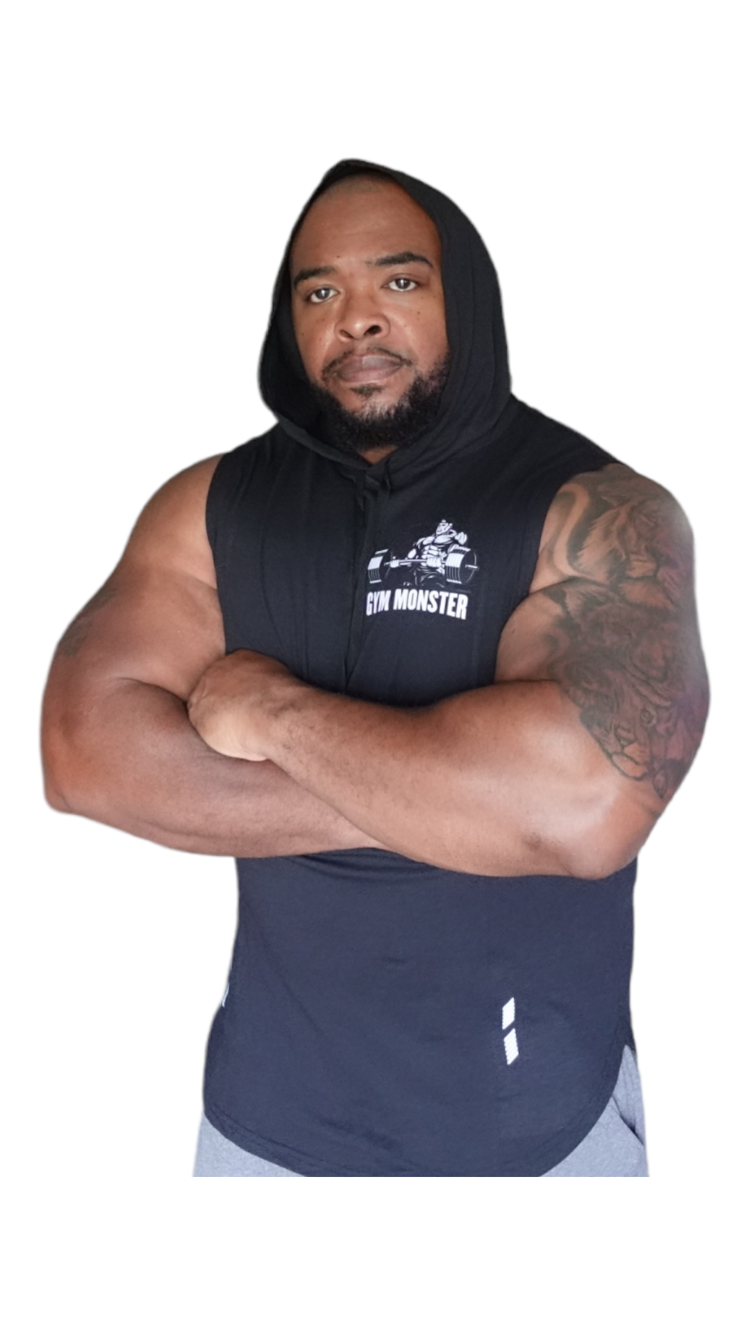 GYM MONSTER Men's Sleeveless Dry-Fit Hoodie