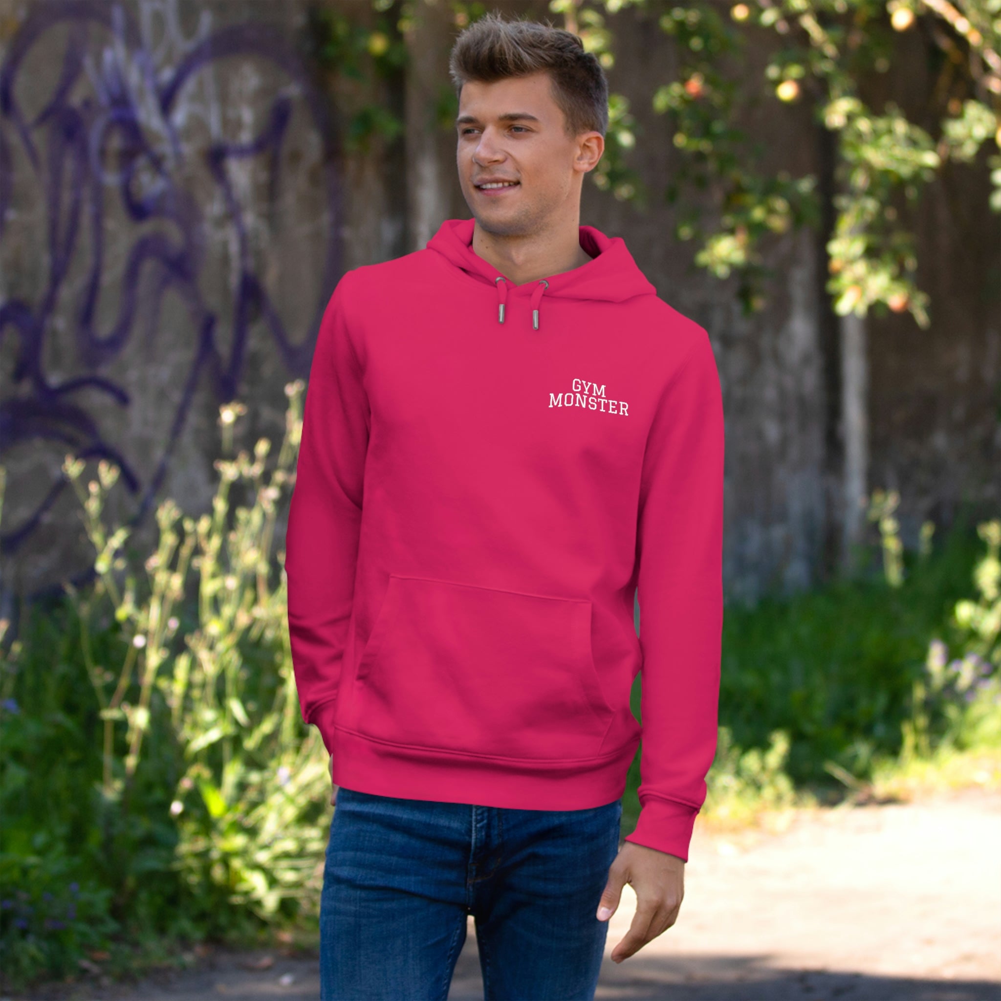 GYM MONSTER Big Crescent Logo Hoodie