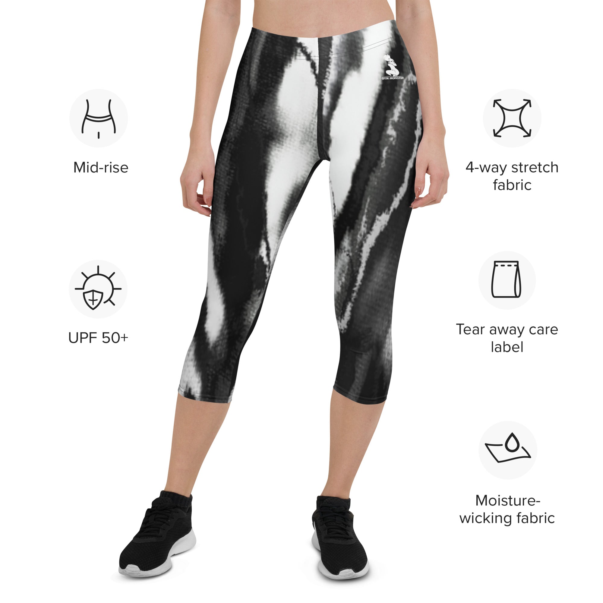 Lady Gym Monster Capri Leggings-Marble