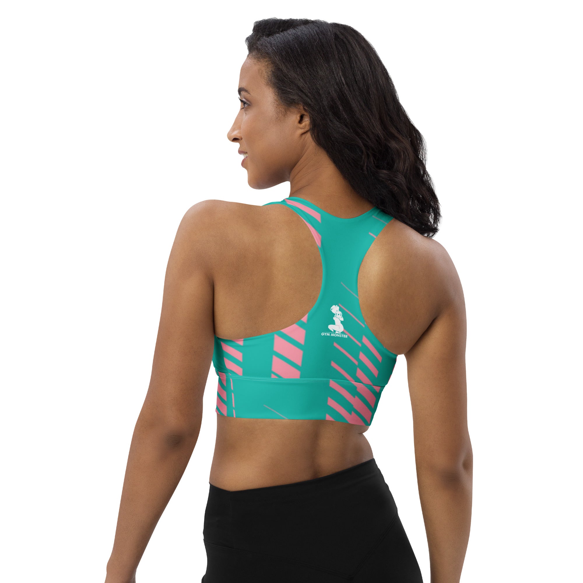 Lady Gym Monster Sports Bra-Stripes