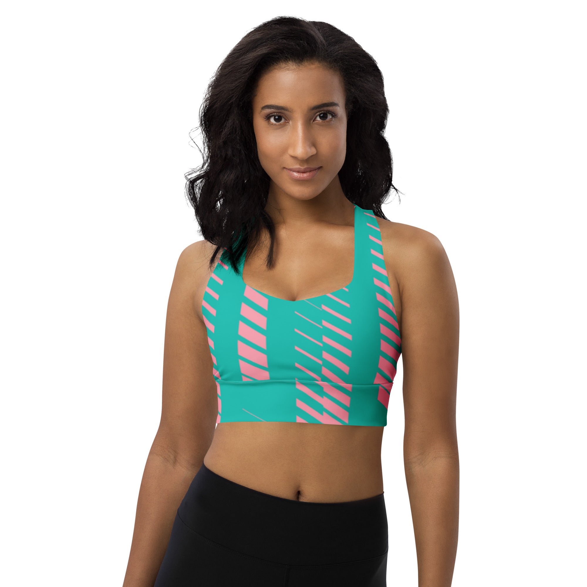Lady Gym Monster Sports Bra-Stripes