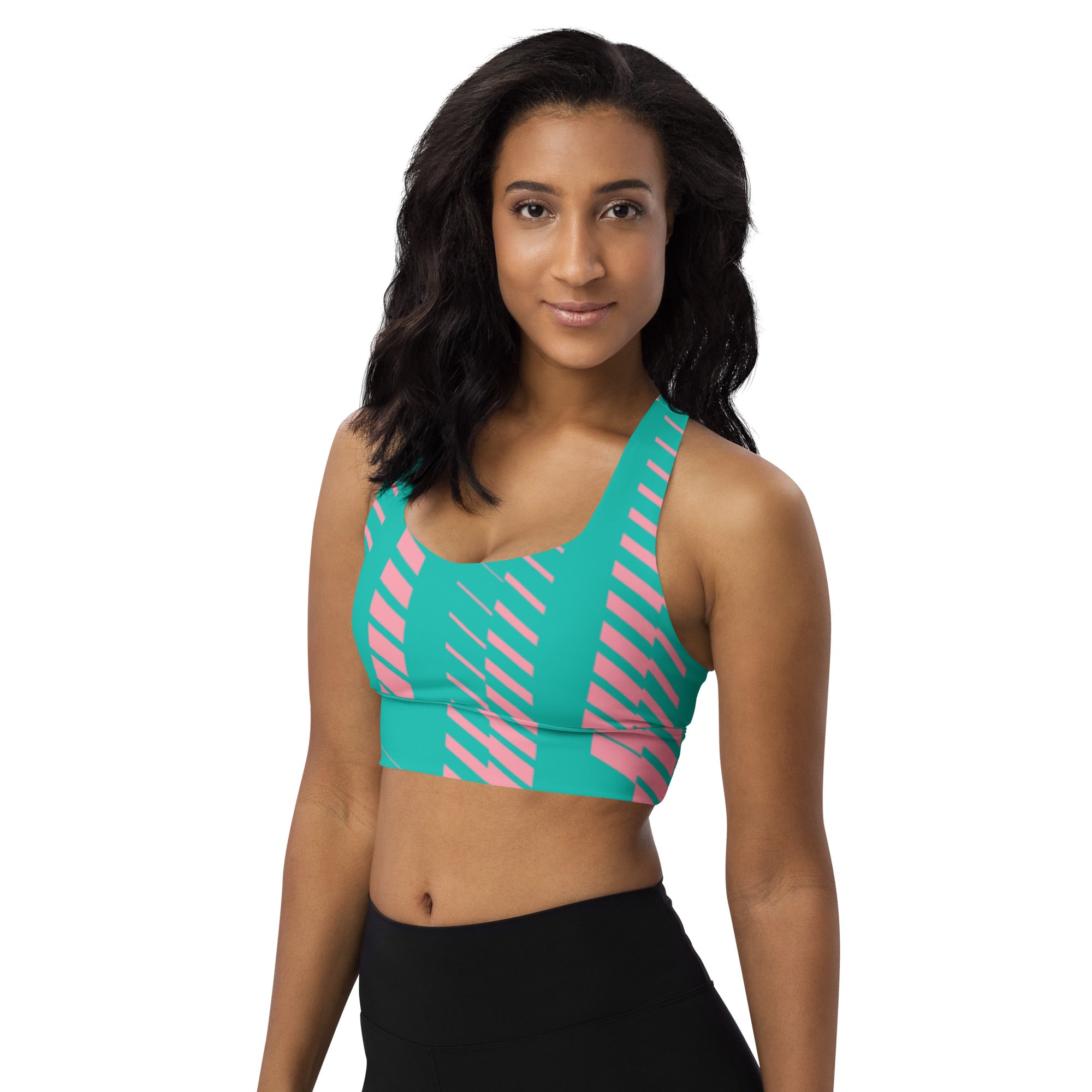 Lady Gym Monster Sports Bra-Stripes