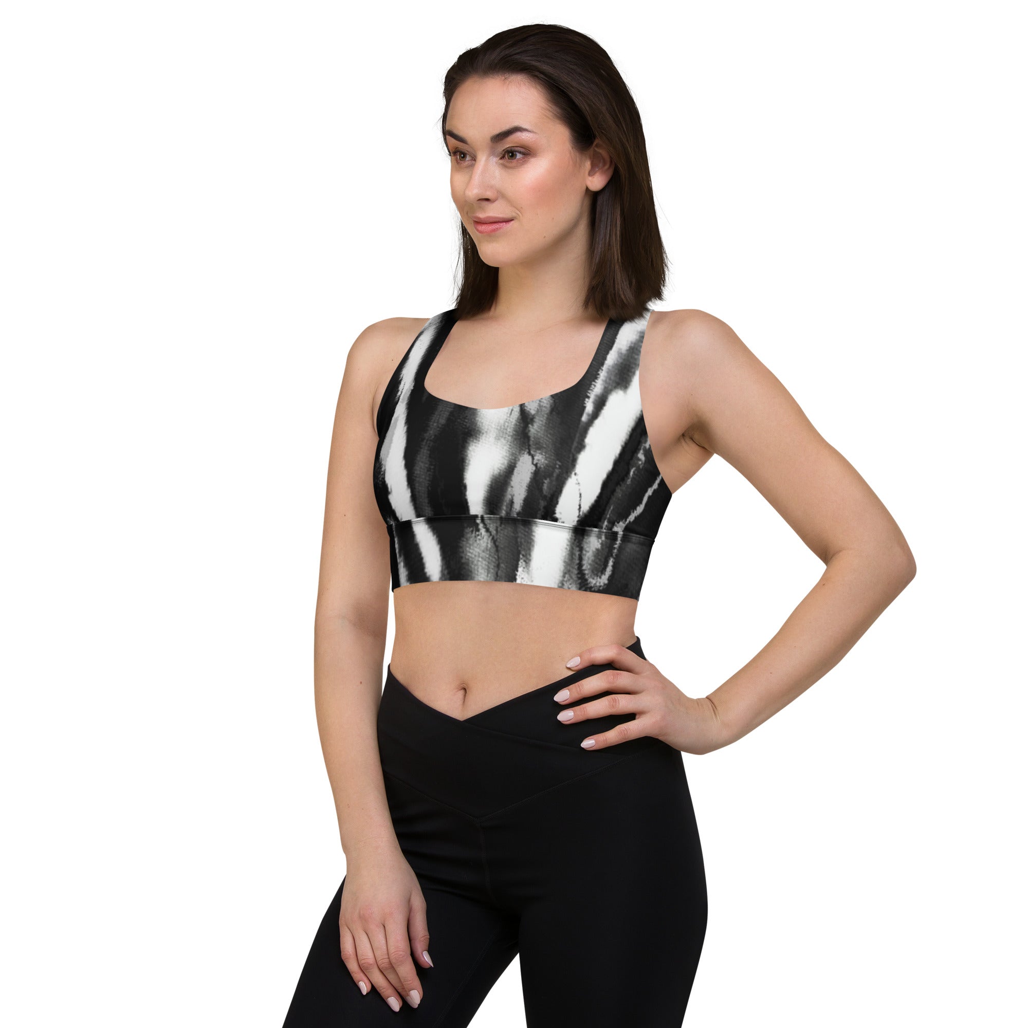 Lady Gym Monster Sports Bra-Marble