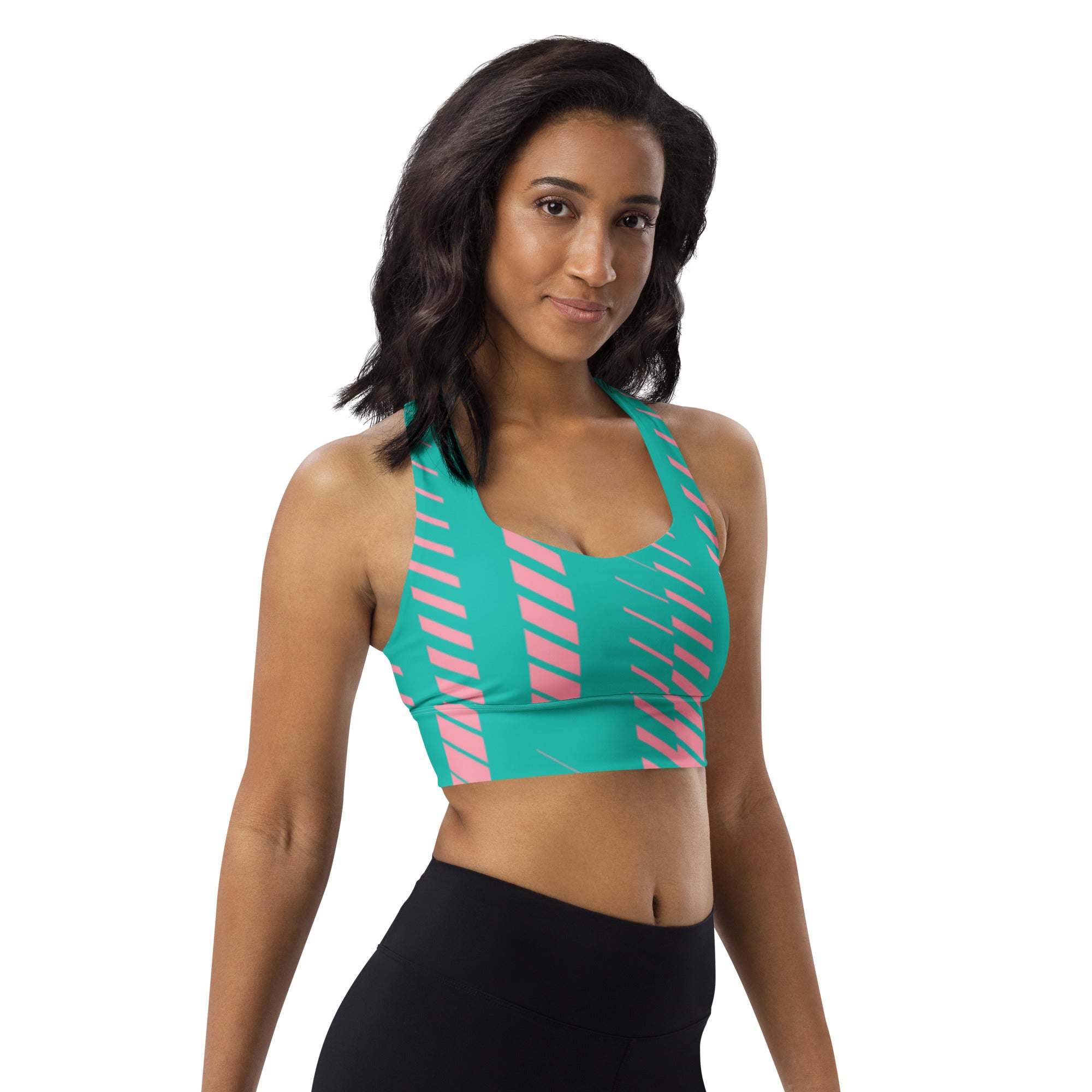 Lady Gym Monster Sports Bra-Stripes