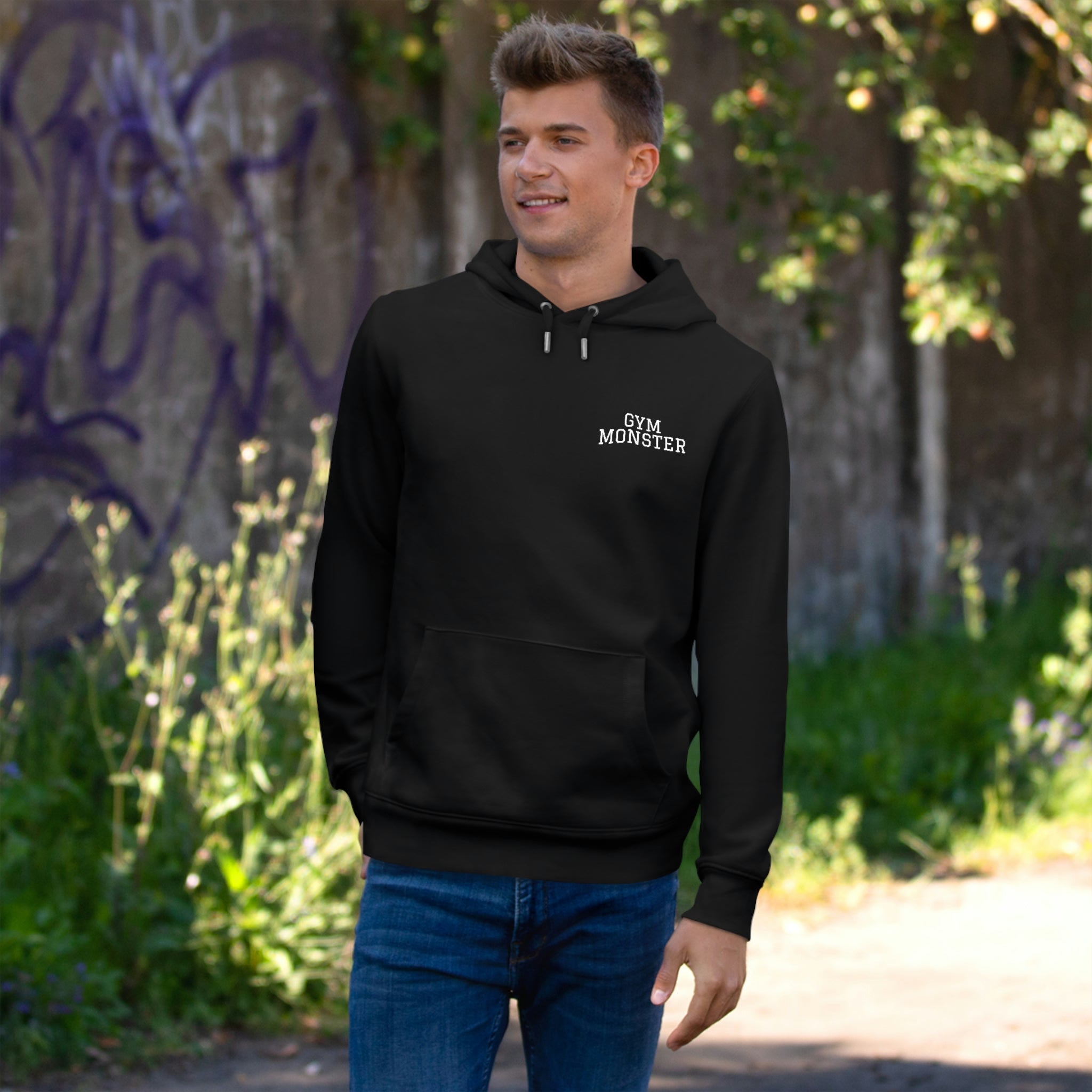 GYM MONSTER Big Crescent Logo Hoodie