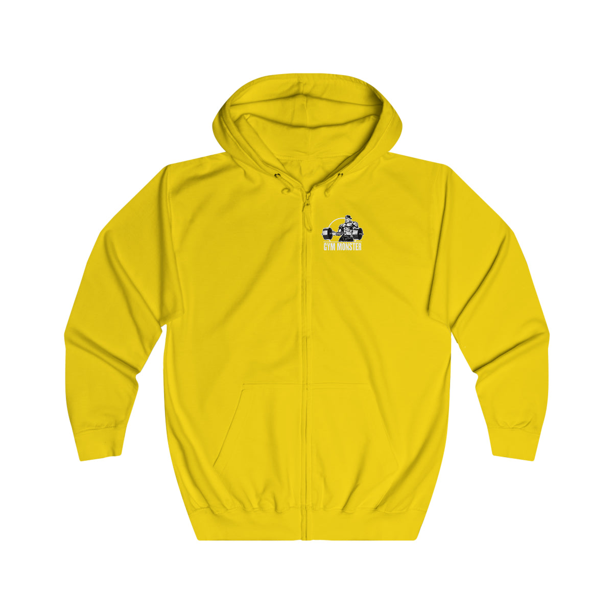 GYM MONSTER Men's Full Zip Hoodie